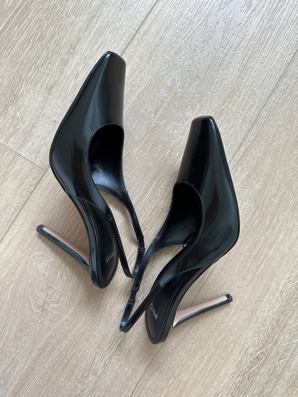 Mango MNG Black Slingback Heels - Picture 6 of 10